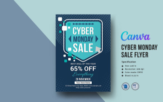 Cyber Monday Promotional Sale Flyer Template
