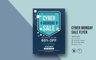 Cyber Monday Promotional Sale Flyer Template