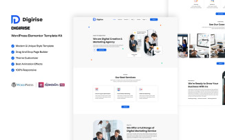 Digirise – Marketing Agency Ready to Use WordPress Elementor Template Kit