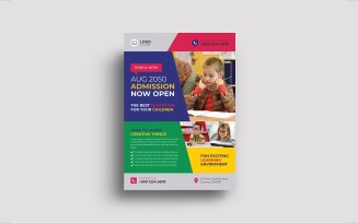 Kids School Admission Flyer Poster Template