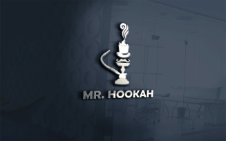 Mr. Hookah Logo Template For Hookah And Smoking Shop