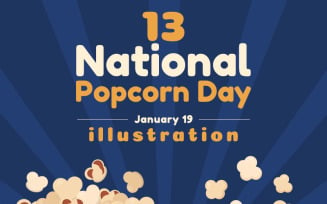 13 National Popcorn Day Illustration