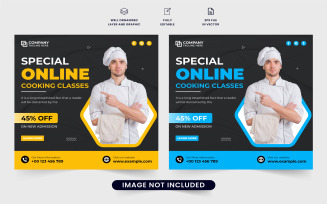 Online cooking class promotion poster