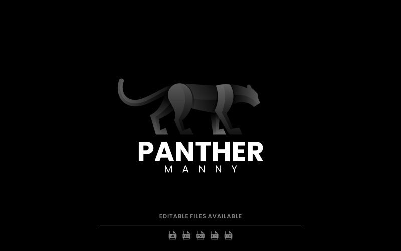 Panther Gradient Logo Style 1 Logo Template