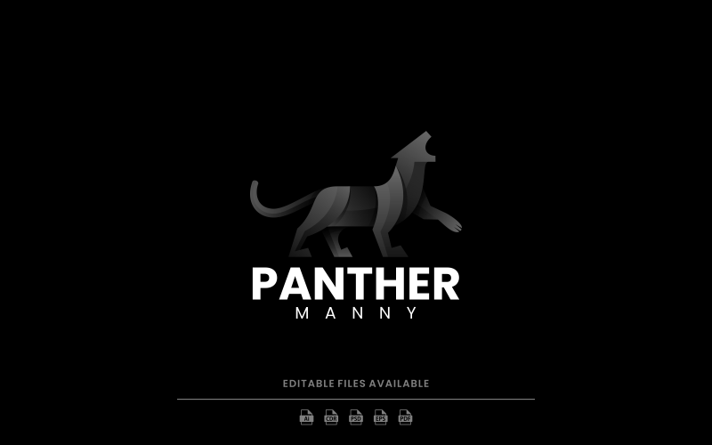 Panther Gradient Logo Style 2 Logo Template
