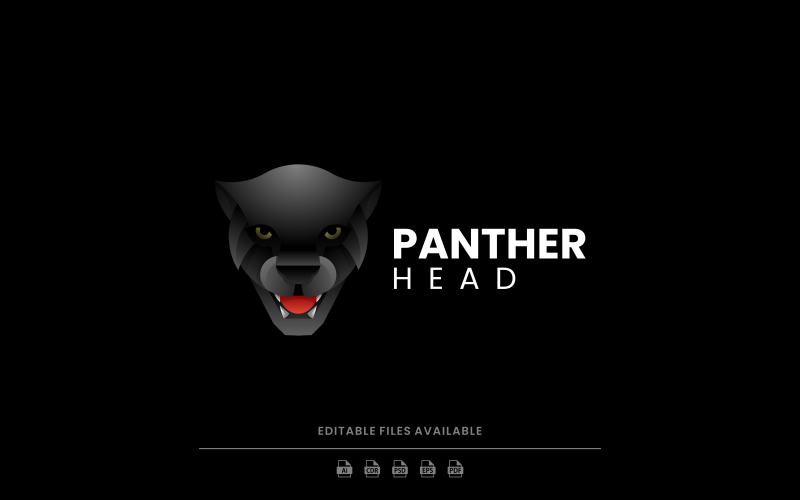 Panther Gradient Logo Style 3 Logo Template