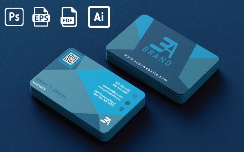 Professional Corporate Business Card - Business Card Corporate Identity