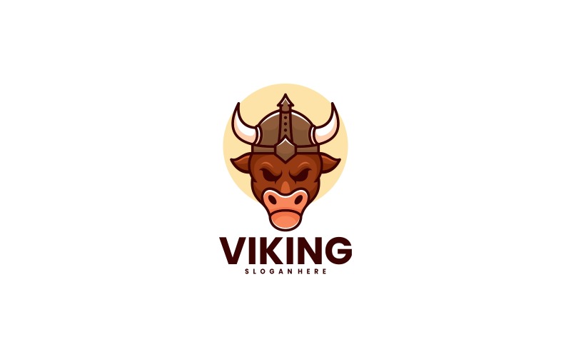Viking Simple Mascot Logo Design Logo Template