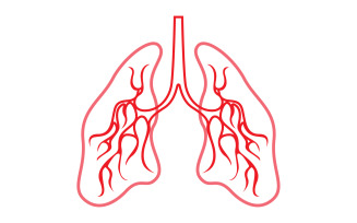 Human Lung Vector Image Template Vol 11