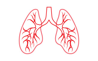 Human Lung Vector Image Template Vol 12