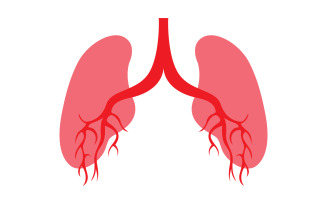 Human Lung Vector Image Template Vol 2