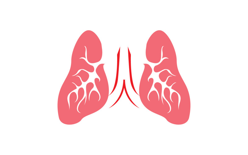 Human Lung Vector Image Template Vol 5 Logo Template