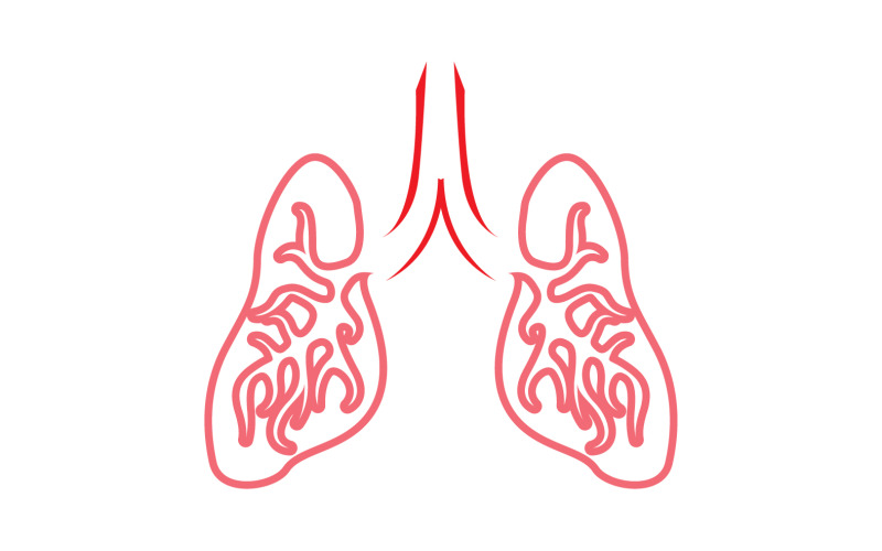 Human Lung Vector Image Template Vol 7 Logo Template