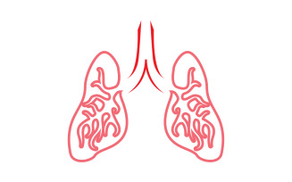 Human Lung Vector Image Template Vol 7