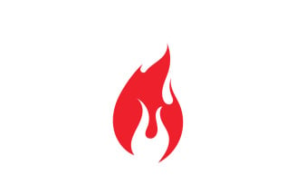 Fire Flame Vector Logo Hot Gas And Energy Symbol V3