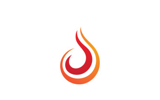 Fire Flame Vector Logo Hot Gas And Energy Symbol V4