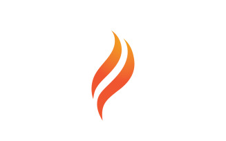 Fire Flame Vector Logo Hot Gas And Energy Symbol V5