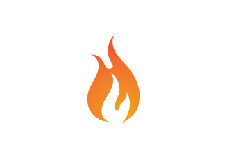 Fire Flame Vector Logo Hot Gas And Energy Symbol V6
