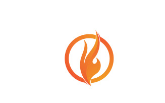 Fire Flame Vector Logo Hot Gas And Energy Symbol V8