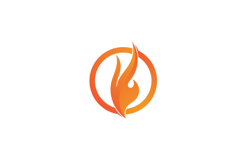 Fire Flame Vector Logo Hot Gas And Energy Symbol V8 Logo Template