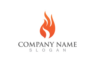 Hot Fire Flame Logo Vector Template V1