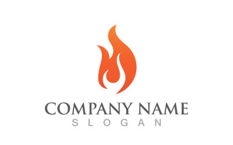 Hot Fire Flame Logo Vector Template V3