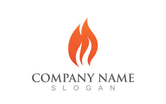 Hot Fire Flame Logo Vector Template V4