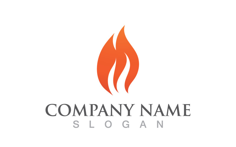Hot Fire Flame Logo Vector Template V4 Logo Template