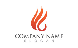 Hot Fire Flame Logo Vector Template V7
