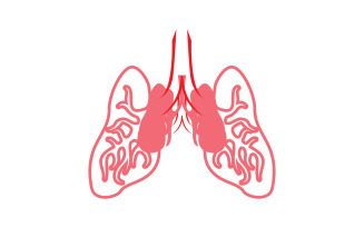 Human Lung Vector Image Template Vol 15