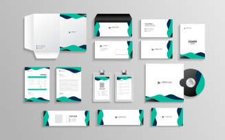 Corporate branding identity with office stationery item