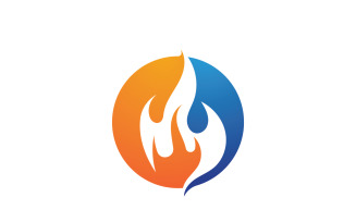 Fire Flame Vector Logo Hot Gas And Energy Symbol V57