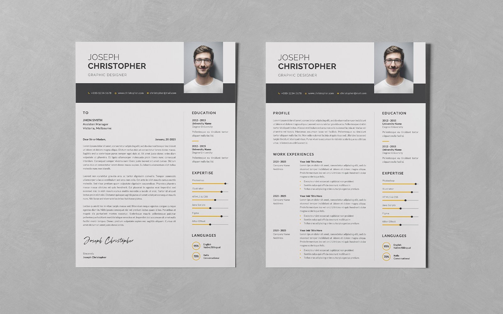 Kit Graphique #295996 Resume Business Divers Modles Web - Logo template Preview