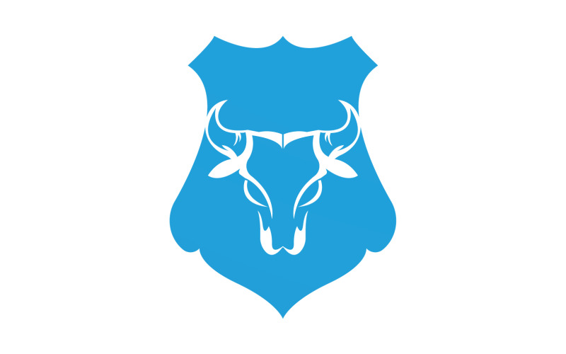 Creative Angry Shield Bull Head Logo Design Symbol 12 Logo Template