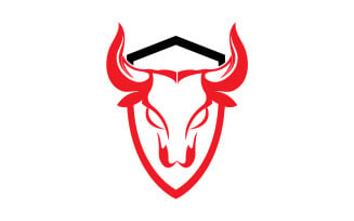 Creative Angry Shield Bull Head Logo Design Symbol 13