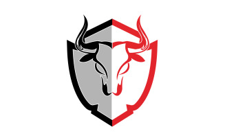 Creative Angry Shield Bull Head Logo Design Symbol 14