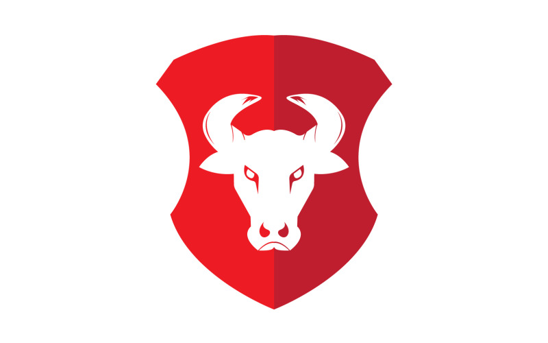 Creative Angry Shield Bull Head Logo Design Symbol 17 Logo Template