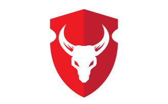 Creative Angry Shield Bull Head Logo Design Symbol 1