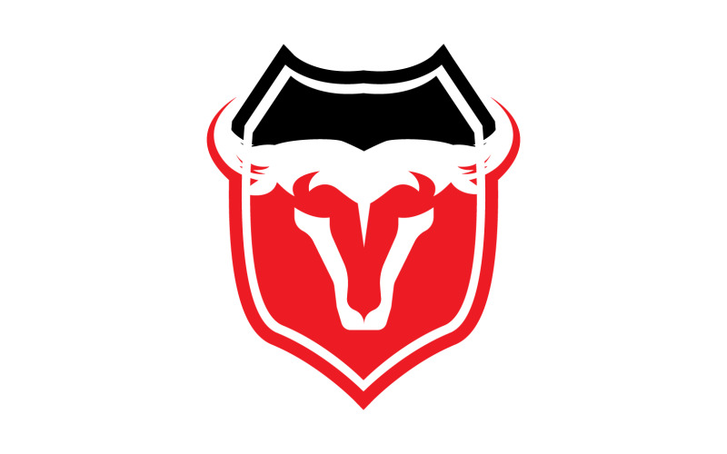 Creative Angry Shield Bull Head Logo Design Symbol 26 Logo Template