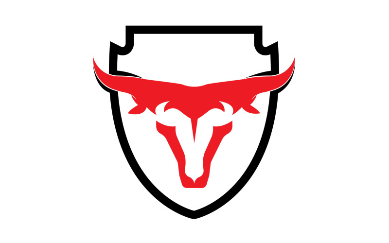 Creative Angry Shield Bull Head Logo Design Symbol 27 Logo Template