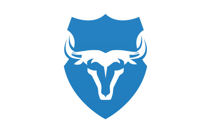 Creative Angry Shield Bull Head Logo Design Symbol 28 Logo Template