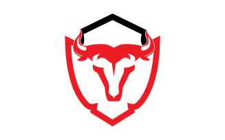 Creative Angry Shield Bull Head Logo Design Symbol 29