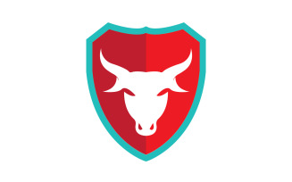 Creative Angry Shield Bull Head Logo Design Symbol 33