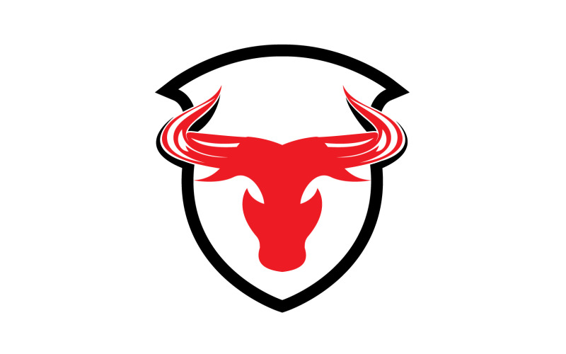 Creative Angry Shield Bull Head Logo Design Symbol 35 Logo Template