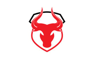 Creative Angry Shield Bull Head Logo Design Symbol 37