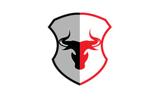 Creative Angry Shield Bull Head Logo Design Symbol 38