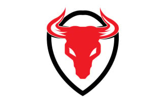 Creative Angry Shield Bull Head Logo Design Symbol 3