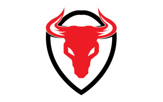 Creative Angry Shield Bull Head Logo Design Symbol 3