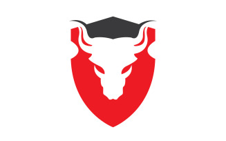 Creative Angry Shield Bull Head Logo Design Symbol 41