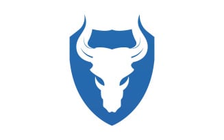 Creative Angry Shield Bull Head Logo Design Symbol 42